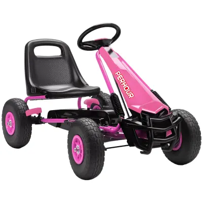 Otroški pedalni gokart 110x61x62 cm roza