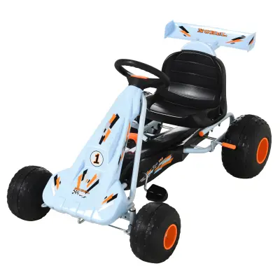 Pedalni gokart 97x66x59 cm modre barve