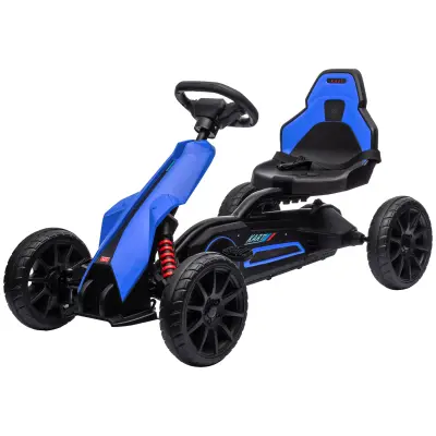 Pedalni gokart nastavljivo sedež 100x58x58,5 cm modra