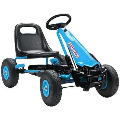 Otroški pedalni gokart 110x61x62 cm modre barve