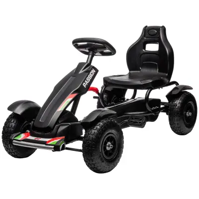 Pedalni gokart 121x58x61 cm Črn