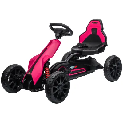 Pedalni gokart 100x58x58,5 cm roza