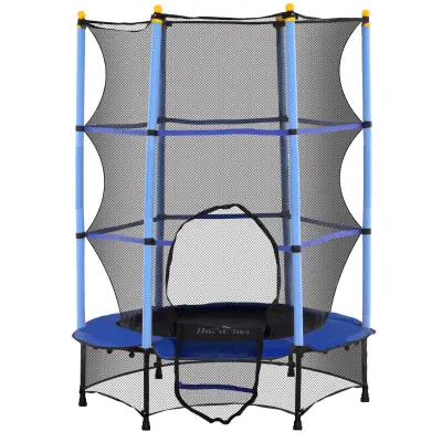 Otroški trampolin 140x140x190 cm modre barve