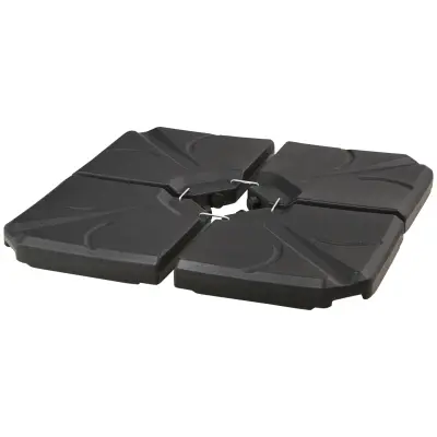 Komplet uteži za podstavek senčnika 103x103x8,3 cm črne barve