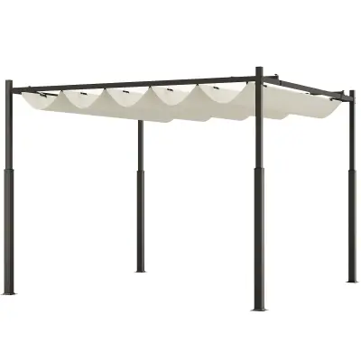 Pergola 298x298x230 cm krem kovina