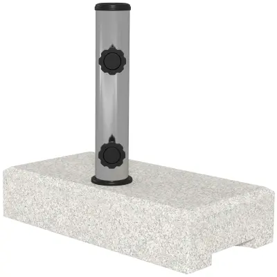 Podstavek za senčnik 45x22,5x40 cm siva granit