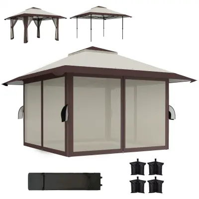Paviljon 400x400x281 cm Bež