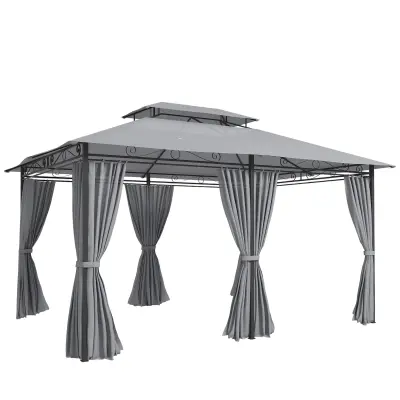 Vrtni paviljon 300x400x280 cm temno siva