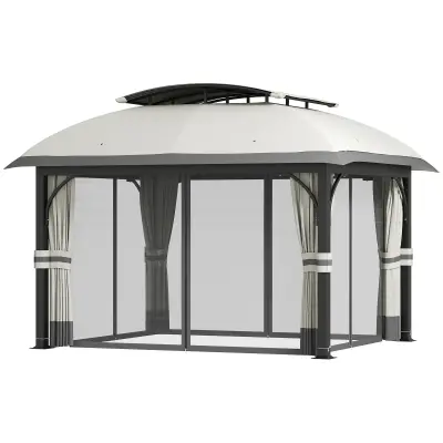 Vrtni paviljon 395x330x294 cm Siva