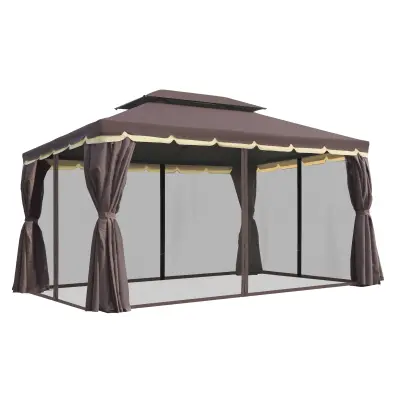 Vrtni paviljon 390x290x280 cm rjave barve