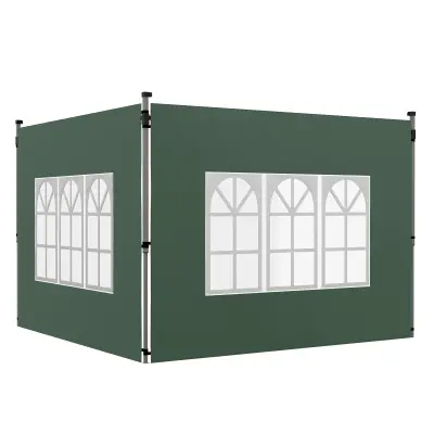 Komplet stranskih panelov Pavilion 2 kosa 295x195 cm zelena