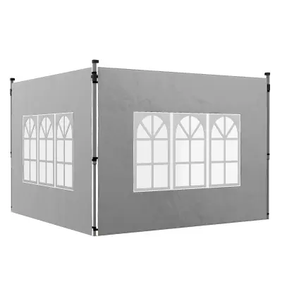 Komplet stranskih panelov Pavilion 2 kosa 295x195 cm svetlo siva