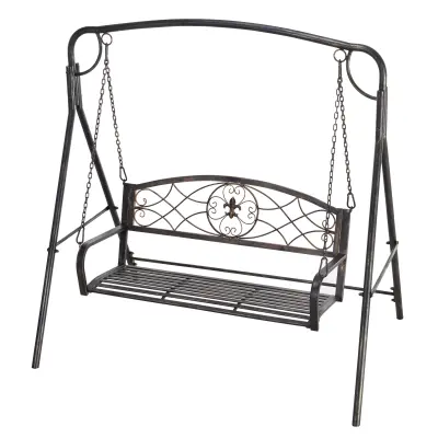 Vrtna gugalnica 167x123x175 cm bronasta