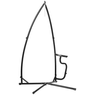Stojalo za viseči stol X oblika 110x110x215 cm črno