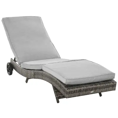 Ležalnik 207x70x70 cm Siva