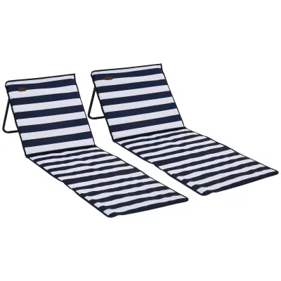 Set plažne preproge zložljive, nastavljive, z nosilno torbo in žepom za revije, 142x51x40 cm, modra
