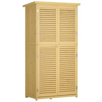 Vrtna omara 87x46,5x160 cm naravno leseno