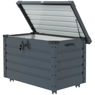 Vrtna shramba 100x62x65 cm temno siva