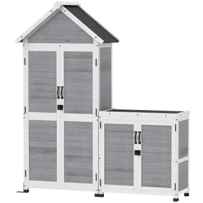 Vrtni shranjevalni kabinet 2 v 1, 89x51x182 cm, siva