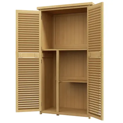 Vrtna omara 87x46,5x160 cm rumena