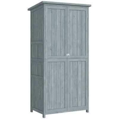 Vrtna omara 85x54x170 cm siva