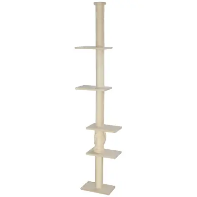 Mačje drevo, stropna višina 42,5x26,5x225-275 cm, krem