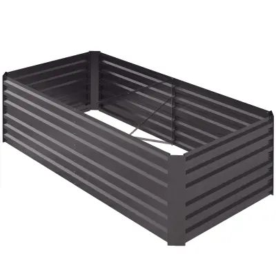 Dvignjena vrtna greda 180x90x59 cm siva