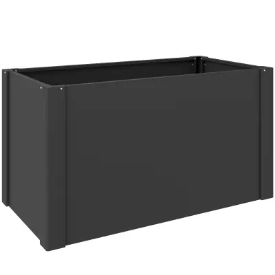 Dvignjena vrtna greda 102x52x55 cm črna