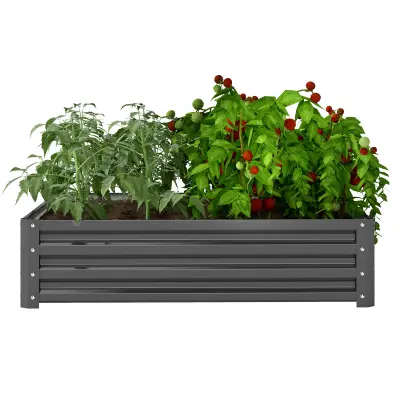 Dvignjena vrtna greda 120x120x30 cm siva