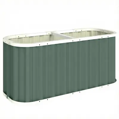 Dvignjena gredica za vrt 136x53x61 cm zelena