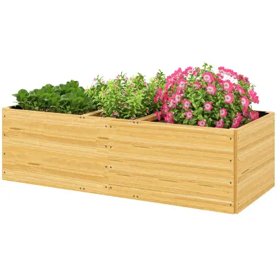 Dvignjena vrtna greda 140x60x40 cm naravno lesena