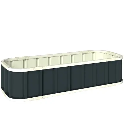 Dvignjena gredica za vrt 136x52x31 cm temno siva