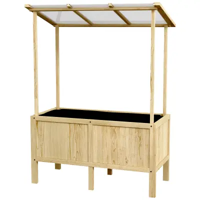 Dvignjena gredica za vrt 110x60x152 cm naravna
