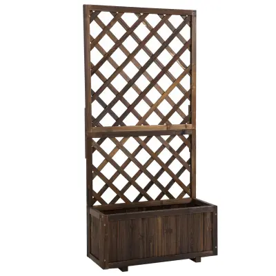 Dvignjena vrtna greda z mrežo 72,5x31,5x149,5 cm rjava
