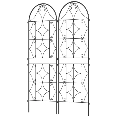 Komplet rešetk 2 kosa 50x150 cm črna