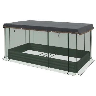 Dvignjena vrtna greda 230x110x110 cm temno siva