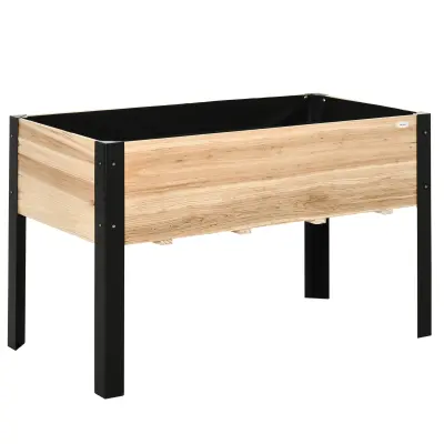 Dvignjena vrtna greda 120x60x74 cm naravno lesena