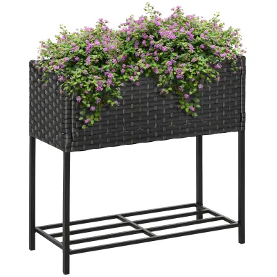 Dvignjena vrtna greda 70x30x72 cm rjava
