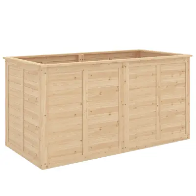 Dvignjena vrtna greda 152x77x77 cm rjav les