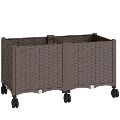 Dvignjena vrtna greda 80x40x43 cm rjava