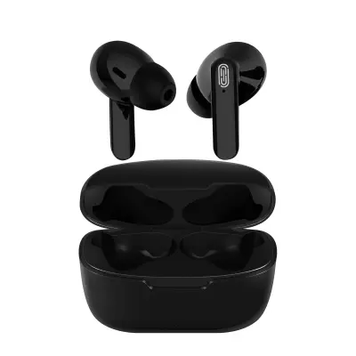 Brezžične Bluetooth slušalke Akashi, etui za polnjenje - črne
