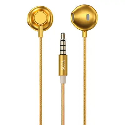 Wekome, Žične slušalke Jack 3,5 mm serije YC05 Sakin 1.2m, Zlata