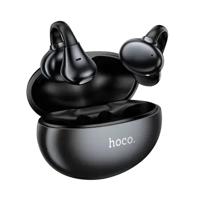 Hoko, Brezžične slušalke s sponko za uho Bluetooth, odprt dizajn, stabilno držanje, Črna