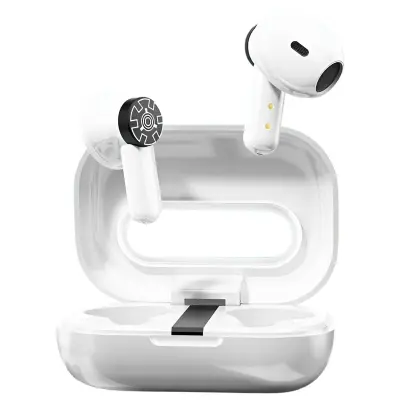 Wekome, Brezžične slušalke TWS Bluetooth 5.2 Vanguard s polnilno škatlico, Bela / Črna