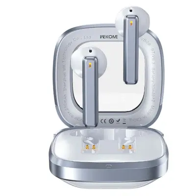 Wekome, Brezžične slušalke TWS Bluetooth 5.3 s polnilno škatlico, avtonomija 5H, Bela