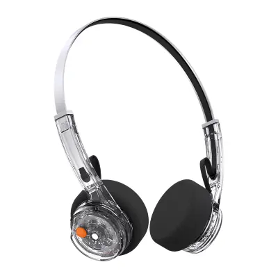 Defunc, Brezžične Bluetooth slušalke 5.3, model Mondo FreeStyle On-Ear z ENC, Prozorna črna