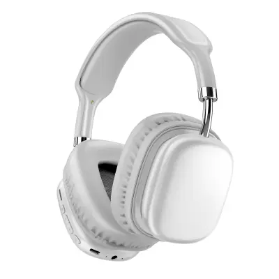 Hoko, Brezžične Bluetooth Hi-Fi slušalke 46h z močnimi basi, Srebrna