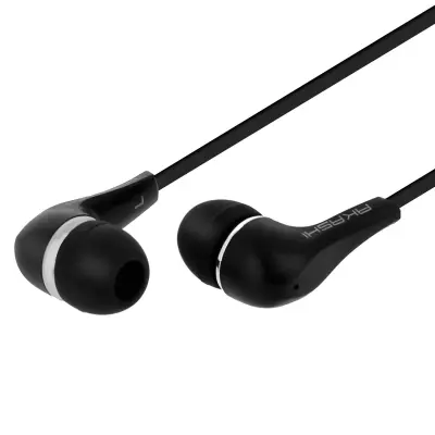 Akashi, 3,5-milimetrski daljinski upravljalnik Žične stereo slušalke In-Ear, Črna