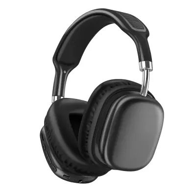 Hoko, Brezžične Bluetooth Hi-Fi slušalke 46h z močnimi basi, Črna