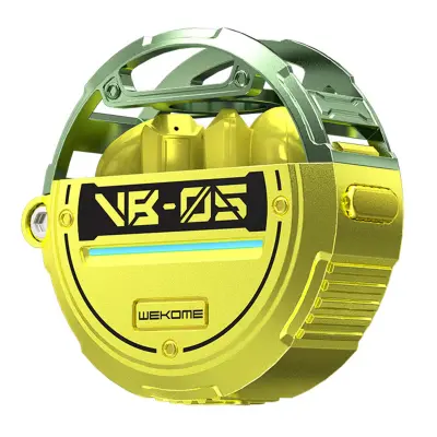 Wekome, Brezžične slušalke TWS Bluetooth 5.3 s polnilno škatlico, avtonomija 5 ur, Zelena